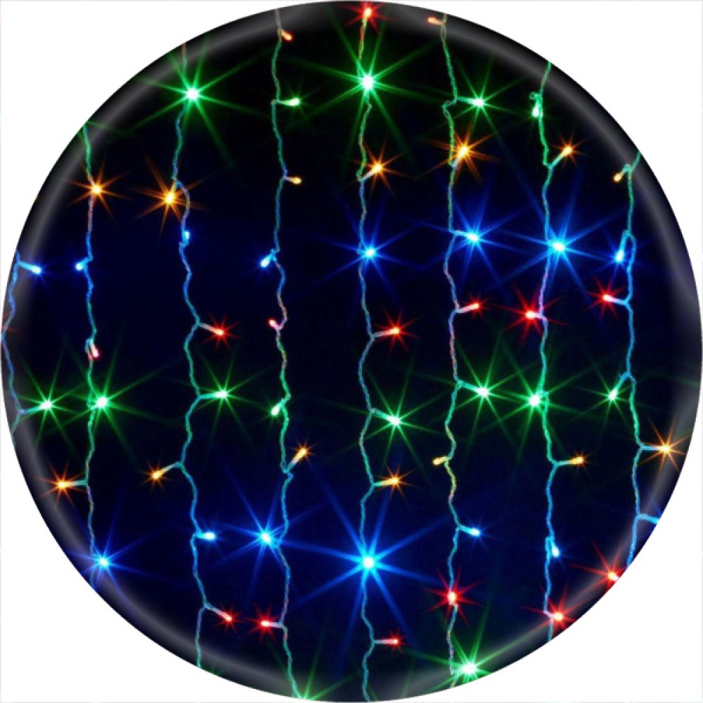 Гірлянда Водоспад 3х2м 320 LED (штора, кольорова)