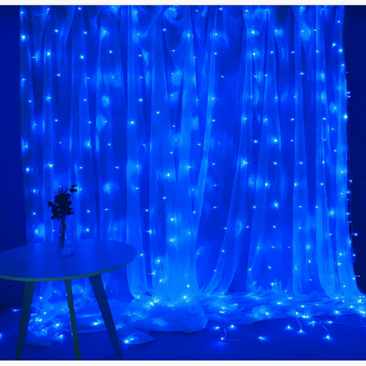 Гірлянда Водоспад 3х2м 320 LED (штора, синя)