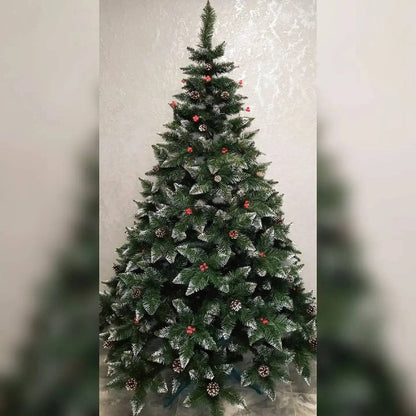 Штучна ялинка Софія з шишками та ягідками Кармен (Червоні, Сині)