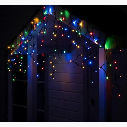 Гірлянда бахрома LED 5x0.5м (мульти, з конектором)