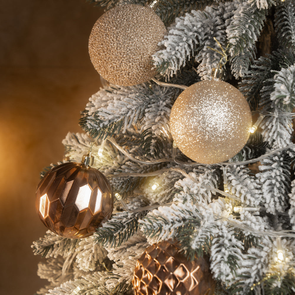 Новорічні кулі 25 шт Асорті Бежевий Набір ялинкових куль