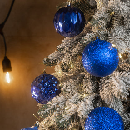Новорічні кулі 25 шт Асорті Синій Набір ялинкових куль