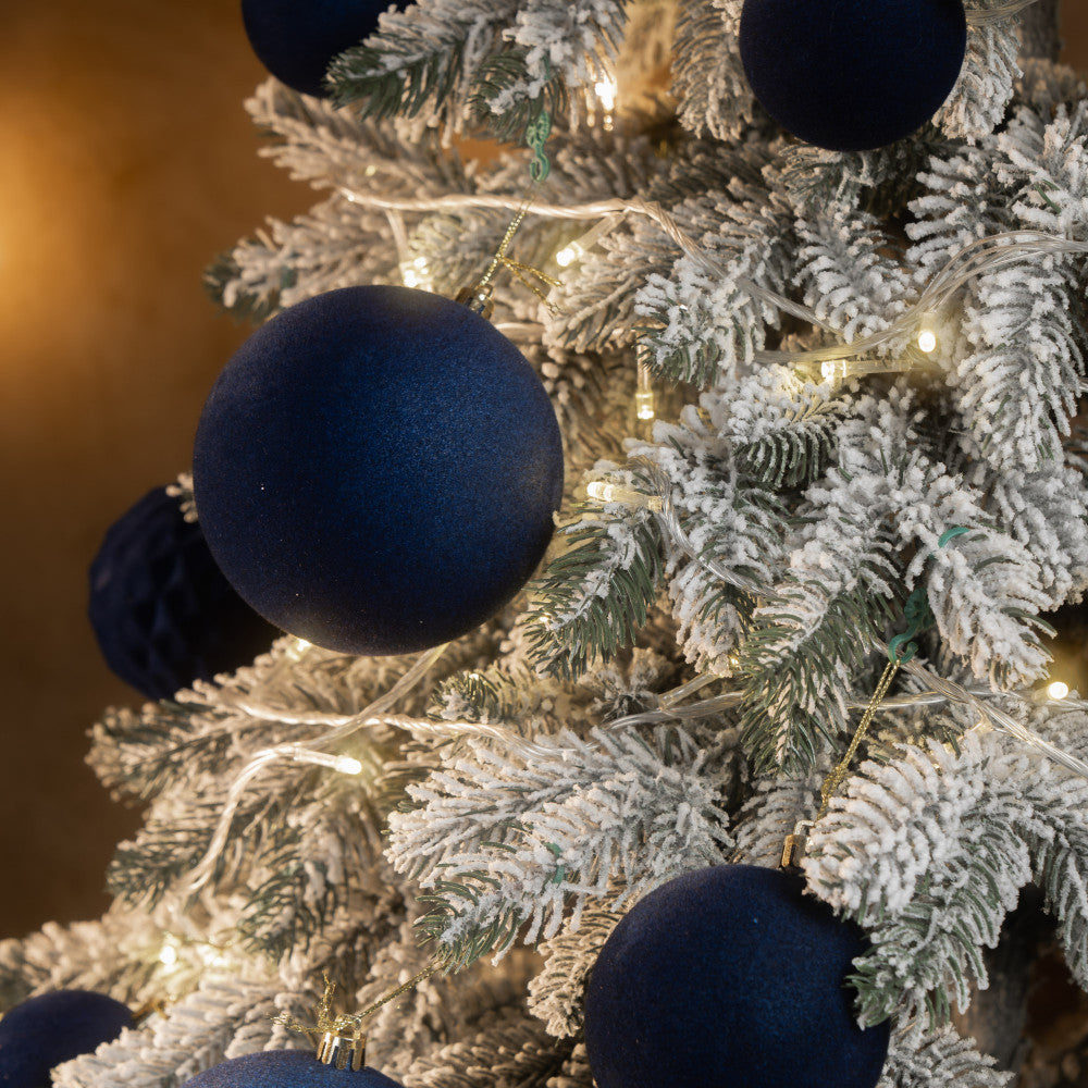 Новорічні кулі 40 шт Мікс Бархат Джинсовий Набір новорічних куль